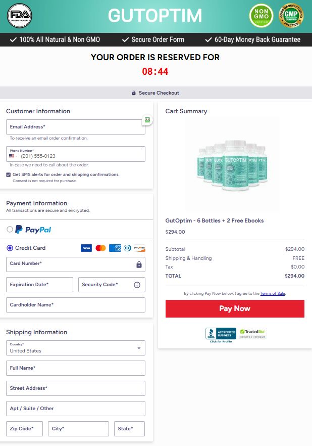 GutOptim - Secure checkout